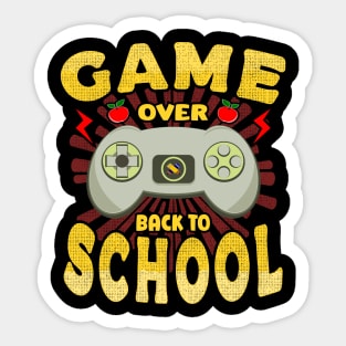 Funny Game Over Teacher Back To School Sticker